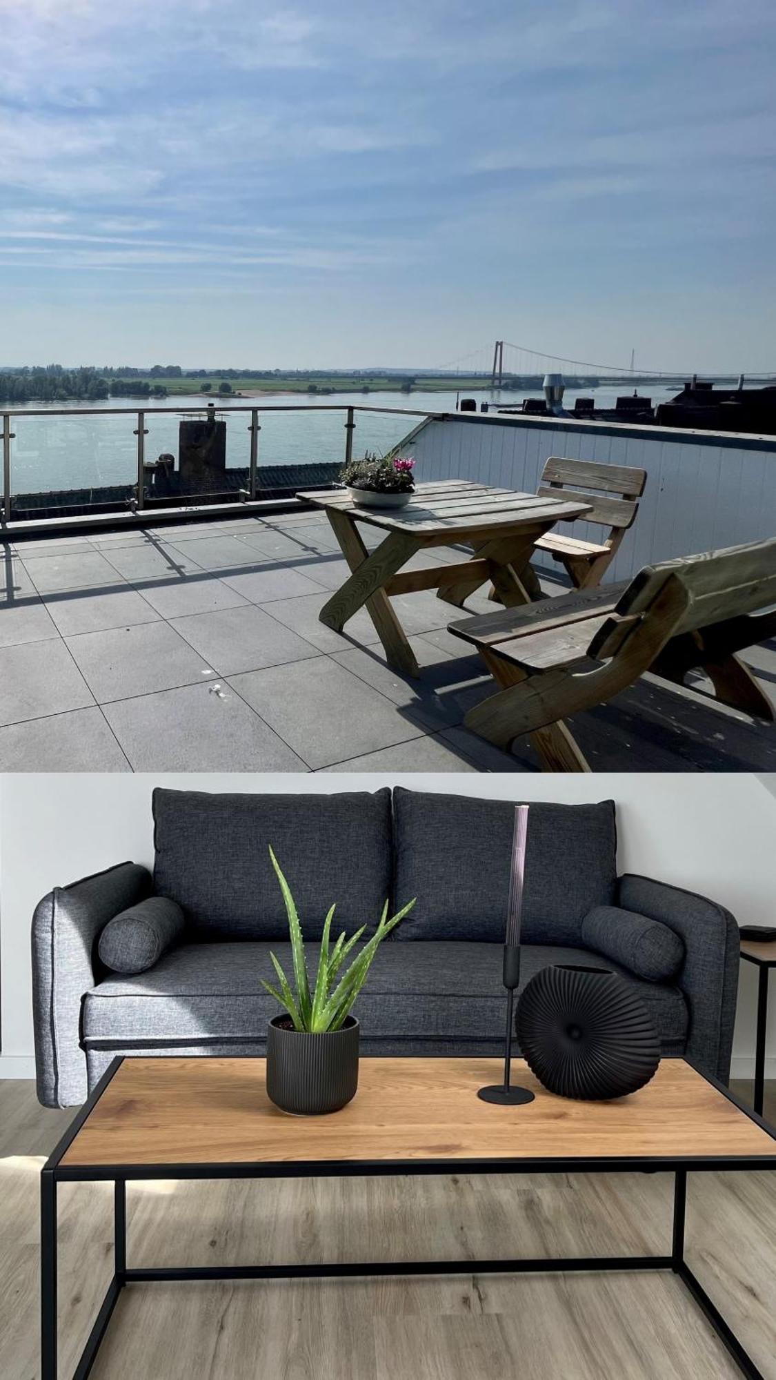 Panorama - Exklusives Apartment An Der Promenade Mit Dachterrasse & Rheinblick Emmerich Eksteriør bilde
